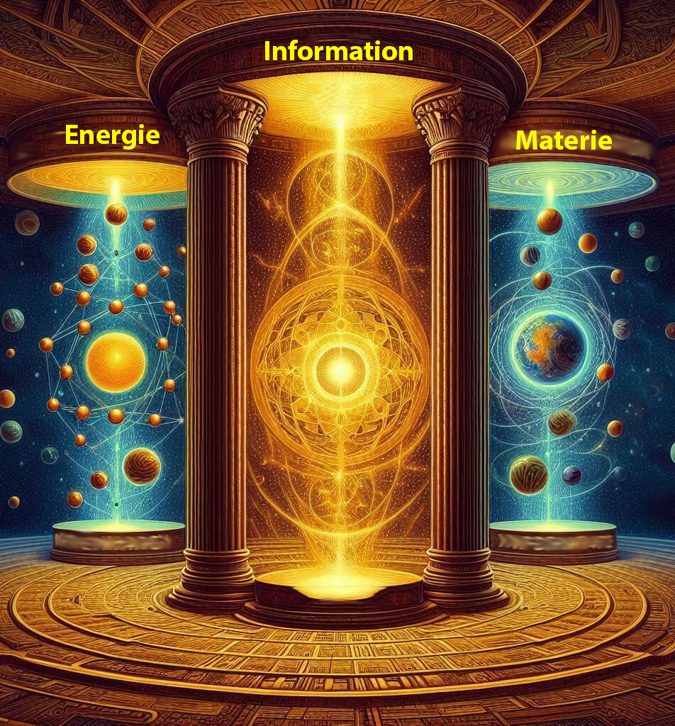 The three pillars of our existence Matter, energy and information